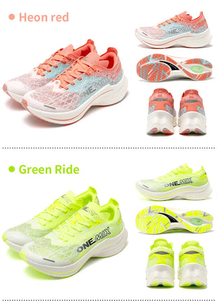 Scarpe da Corsa ONEMIX per Uomo con Piastra in Carbonio, Assorbimento degli Urti, Tecnologia Ultra-Leggera e Reattiva, Sneakers per Sport all'Aperto PlatiNum