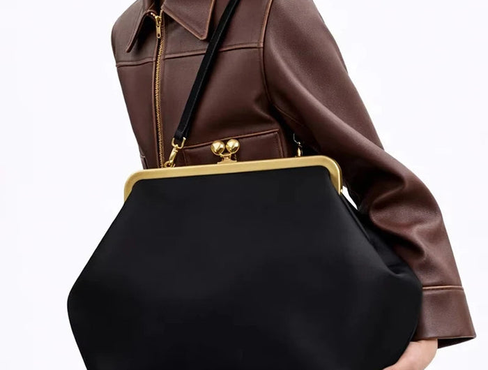 Classic Versatile Large Capacity Clip Bags For Women Luxury Designer Handbags Purses 2026 New In PU Lock Underarm Shoulder PlatiNum