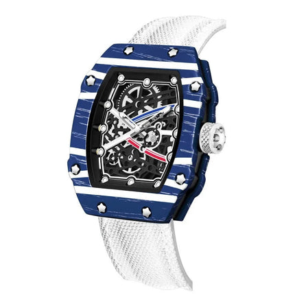 Nuovo Orologio al Quarzo Trendy Ultra-Sottile a Forma di Botte di Vino con Cinturino in Nylon, Elegante e alla Moda platinumshop