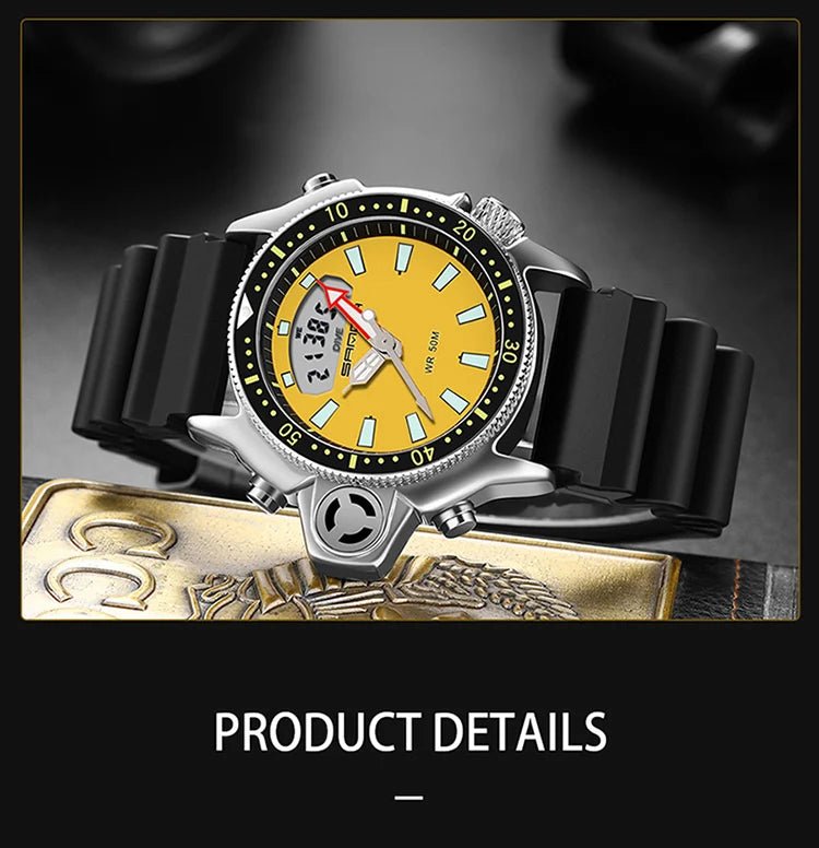 SANDA Sport orologio digitale al quarzo da uomo orologi subacquei creativi orologio da uomo con allarme impermeabile orologio con doppio Display Relogio Masculino platinumshop