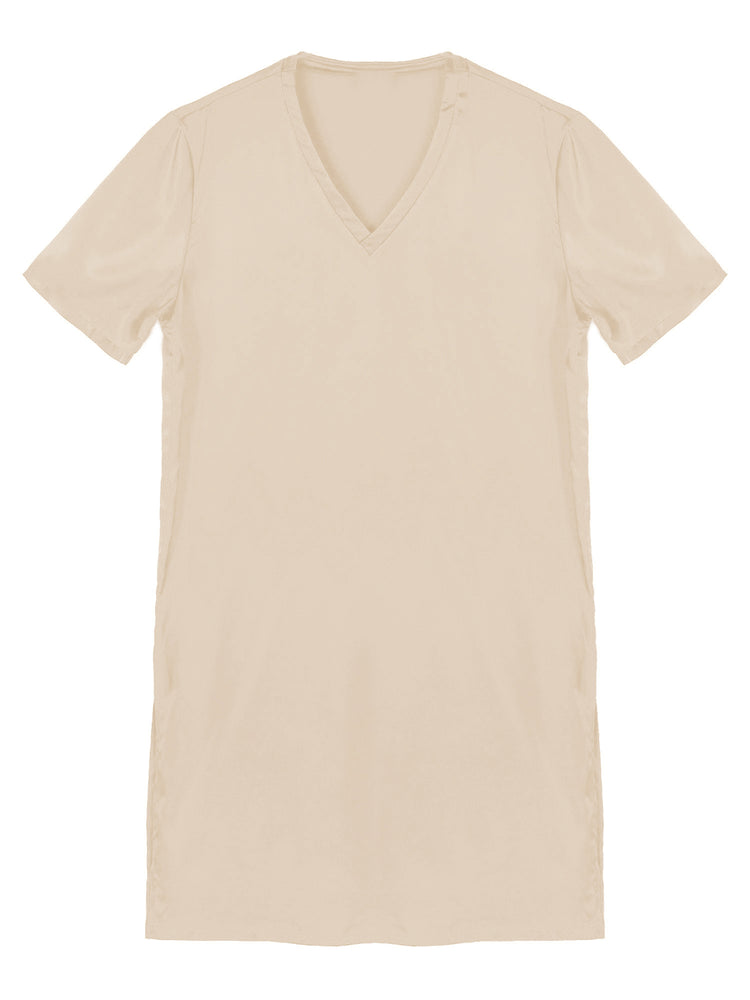 Donna uomo pigiama in raso di seta pigiameria maniche corte camicia da notte Kimono accappatoio abito da notte accappatoio camicia da notte estiva Homewear