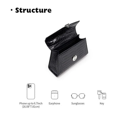 Borsa da donna di lusso in vera pelle Bafelli Borsa a tracolla modello coccodrillo e borsa a tracolla Borsa di design elegante e versatile