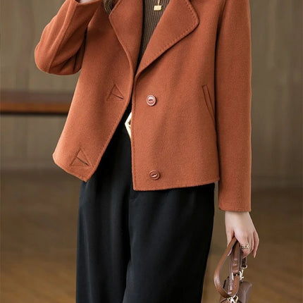 Coats Women The Spring Autumn 2025 The New Short Jacket Fashionable Versatile The Woolen Coat Worn By The Mother Overwear Female
