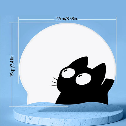 Cuffia da nuoto per gatti carini per orecchie a pelo lungo Proteggi i bambini Cuffia da piscina in silicone elastico impermeabile per bambini Cuffia da bagno Cappello da sub