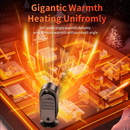 1000W Electric Heater Portable Mini desk Fan Fan Heater Hot Air Flower Home bed Office Warmer Machine for Winter