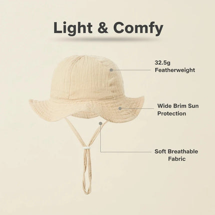3-18 mesi Cappello da pescatore per bambini Cappello da pescatore per bambini da esterno per protezione solare Ragazzi Ragazze Cappello Panama in cotone Cappello da pescatore per bambini da spiaggia unisex