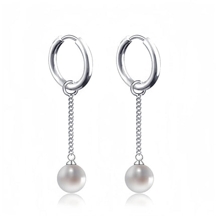 Long Hanging Crosses Leaves Pendants Hoops Woman Earrings Man Vintage Stainless steel Hip Hop Ear Piercing Jewelry Accessories PlatiNum