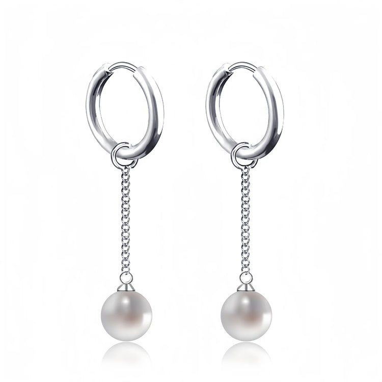 Long Hanging Crosses Leaves Pendants Hoops Woman Earrings Man Vintage Stainless steel Hip Hop Ear Piercing Jewelry Accessories PlatiNum