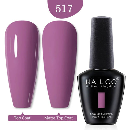 NAILCO 15ml Green Blue Series UV Nail Gel Polish Blue Colors UV&LED Gel Varnish Red Soak Off Semi Permanent LED Nail Gel Varnish
