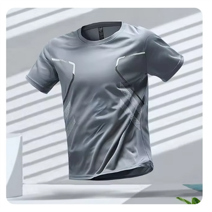 2025 Men's fashion top T-shirt, skin-friendly, breathable, highly elastic, quick-drying PlatiNum
