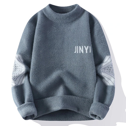 Sweaters men Winter Letter pattern thick sweater men Student youth sweaters autumn Men's wool pullovers full