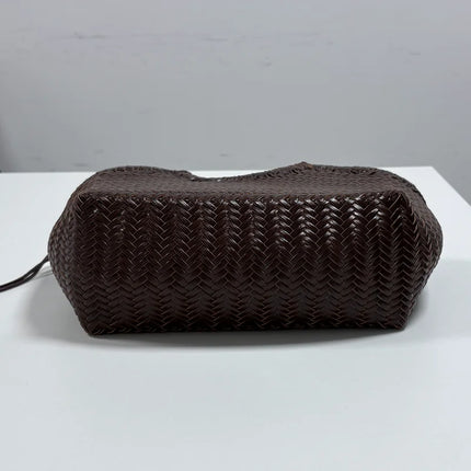 Women's 2-in-1 Woven Straw Bag Underarm Straw Bag with Adjustable Strap Large Capacity Dumpling Shoulder Bag for Summer Beach Bucket Bag