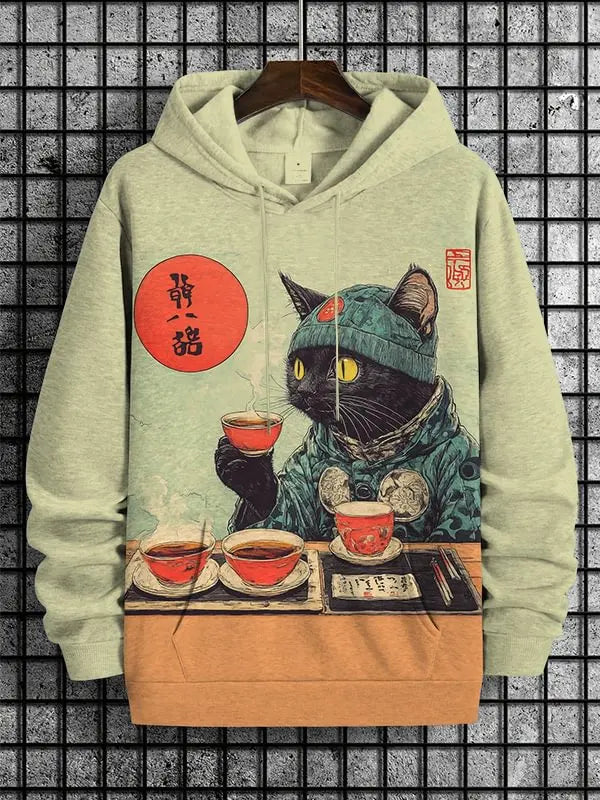Cartoon Graffiti Cat Pattren Unisex Hoodies Sweatshirt 3D Print Men/Women Tracksuit Coat Harajuku Hoodie Pullover Men's Clothing
