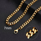 7mm Gold Cuban / 60cm 24inch