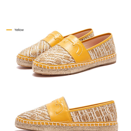 Retro Classic Style New Women's Flat Shoes Letter Print Design Women's Casual Fisherman Shoes Fashionable and Versatile