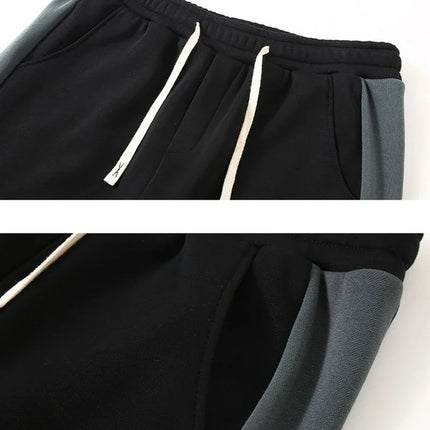 Big size thick hoodie set for men autumn winter casual plus size cardigan jacket hooded two-piece set 170kg 11xl suits for men