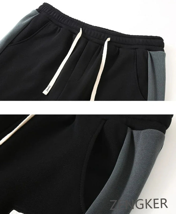 Big size thick hoodie set for men autumn winter casual plus size cardigan jacket hooded two-piece set 170kg 11xl suits for men