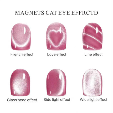 3 in 1 Cat Eye Nail Magnetic Stick Love Heart Snake Pattern French Cat Eye Nail Magnet UV Gel Polish Effect Manicure Design Tool