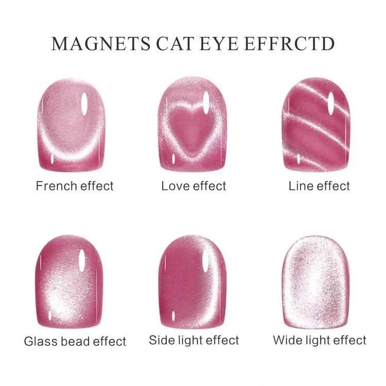 3 in 1 Cat Eye Nail Magnetic Stick Love Heart Snake Pattern French Cat Eye Nail Magnet UV Gel Polish Effect Manicure Design Tool