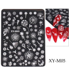 1 PC Nail Stamping Plates Christmas French Xmas Steel Printing Stencil Snowflakes Nail Stamp Templates Nail Art Manicure Tools