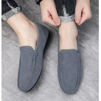 Scarpe Slip-On Artigianali in Vera Pelle per Uomo - Mocassini Casual Formali Traspiranti e Comodi con Suola in Gomma