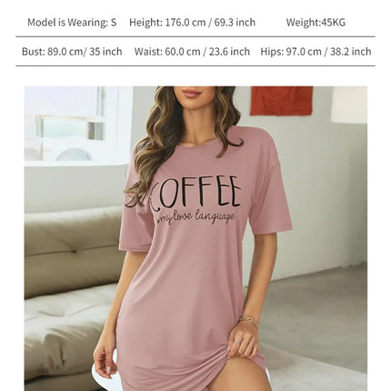 Camicia da notte in seta di latte camicia da notte da donna manica corta camicie da notte in cartone animato dolce pigiameria Casual pigiama Sleepdress
