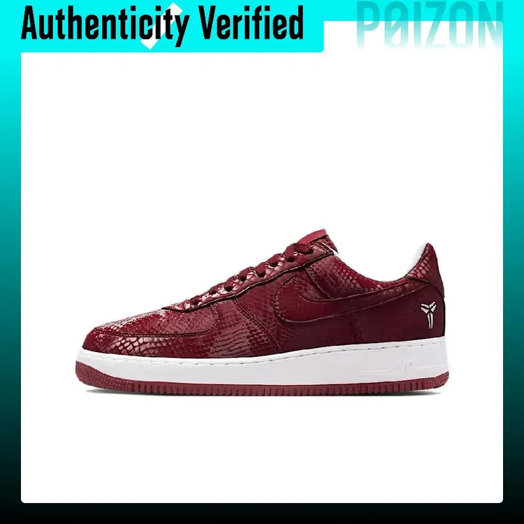 Nike x Kobe Bryant Air Force 1 Breathable Low top Skateboard Shoes Men's Red White IB0018-600