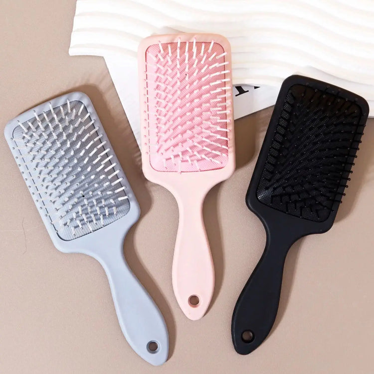Massage Air Cushion Comb Anti‑Static Air Cushion Brush Square Air Cushion Comb ABS Plastic Handle Special for Real Hair Wigs