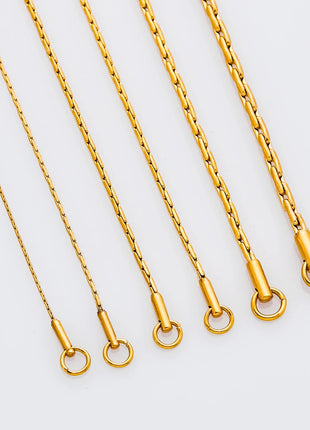 0.6/0.8/1/1.2/1.8/2.3mm di larghezza in acciaio inossidabile piccola catena sottile collana color oro per le donne ragazza chocker gioielli di moda regalo PlatiNum