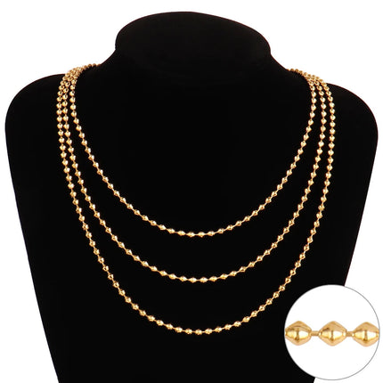316 Stainless Steel Necklaces For Women Necklace Long Beads Chain Necklace Choker Necklace Bead Necklace Fashion Jewelry Gift PlatiNum