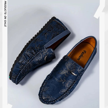 Scarpe da uomo in pelle rosa Designer di lusso Mocassini da uomo casual Mocassini da uomo Traspirante Slip On Flats Guida Zapatillas Hombre