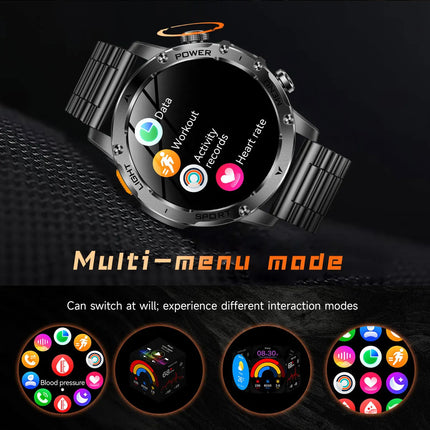 2025 Uomini Schermo AMOLED da 1,7 pollici Astuto Della Vigilanza 1000mAh Batteria Frequenza Cardiaca Chiamata Bluetooth NFC GPS Tracker Sport Fitness Orologi Nuovo platinumshop