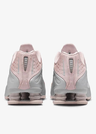 Nike Shox R4 Women's Running Shoes Low-Top Casual Comfort Breathable Wear-Resistant Support White Sail Crimson AR3565-103 PlatiNum