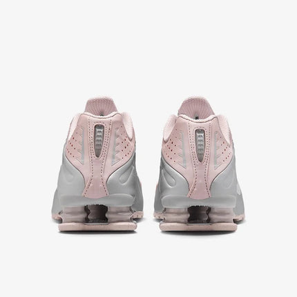 Nike Shox R4 Women's Running Shoes Low-Top Casual Comfort Breathable Wear-Resistant Support White Sail Crimson AR3565-103 PlatiNum