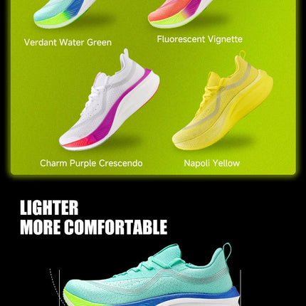 IRUNSVAN Men's Carbon Plate Sneakers Professional Marathon Racing Running Shoes High Quality  Shoes Comfortable Sports Shoe PlatiNum