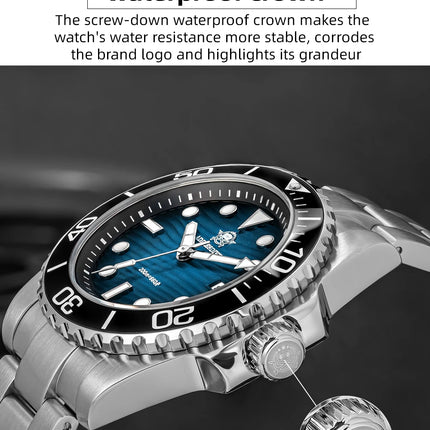 ADDIESDIVE Luxury Men's Quartz Watch Japan 2115 Stainless Steel Diving Luminous Watches 200m Waterproof High-End Wristwatch New