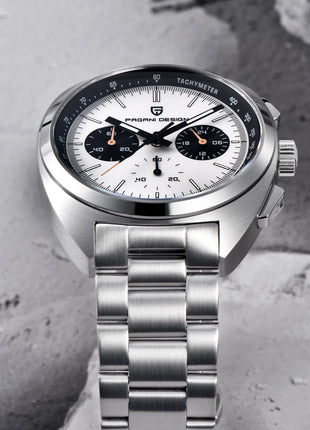 PAGANI DESIGN Orologi da uomo Retro Panda Quadrante Orologio al quarzo da uomo Giappone VK63 Cronografo Vetro zaffiro Orologio da polso da uomo 2024 Nuovo
