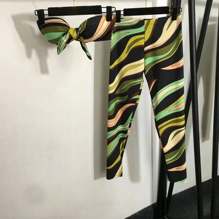 Nuovo Set Yoga da Donna 2026 con Fascia Marrone e Logo Firmato, Completo Sportivo da Donna di Marca Designer, Abbigliamento da Spiaggia platinumshop