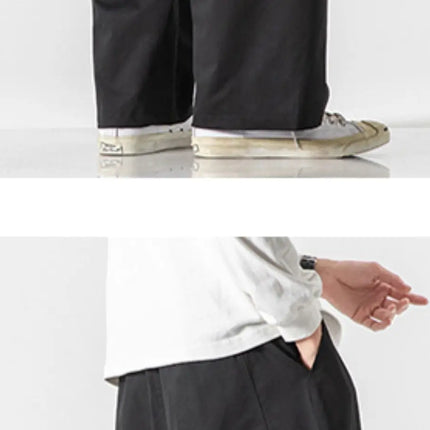 Pantaloni estivi da uomo a gamba larga Pantaloni moda casual solidi leggeri e sottili Harun Pantaloni da jogging larghi da uomo Pantaloni cargo Streetwear Taglie forti 5XL