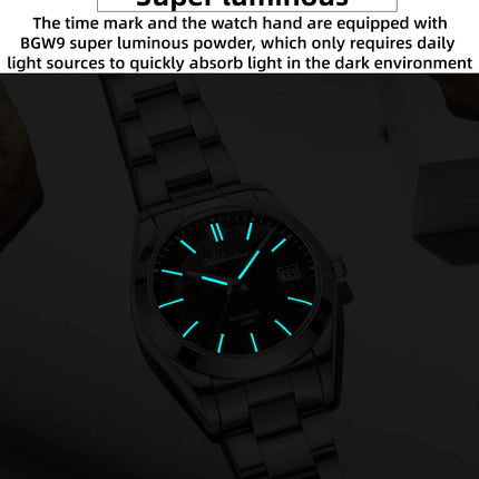 ADDIESDIVE Top Brand Automatic Watch For Men Sapphire Glass Unique Bark Texture Waterproof Luminous Mechanical Watch New AD2075