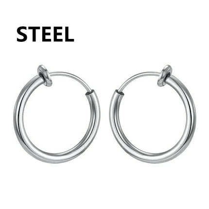 1/16 paia di orecchini a bottone magnetici da uomo in acciaio inossidabile con croce Non penetrante orecchini a cerchio Unisex CZ Magnet Clip on Earring platinumshop