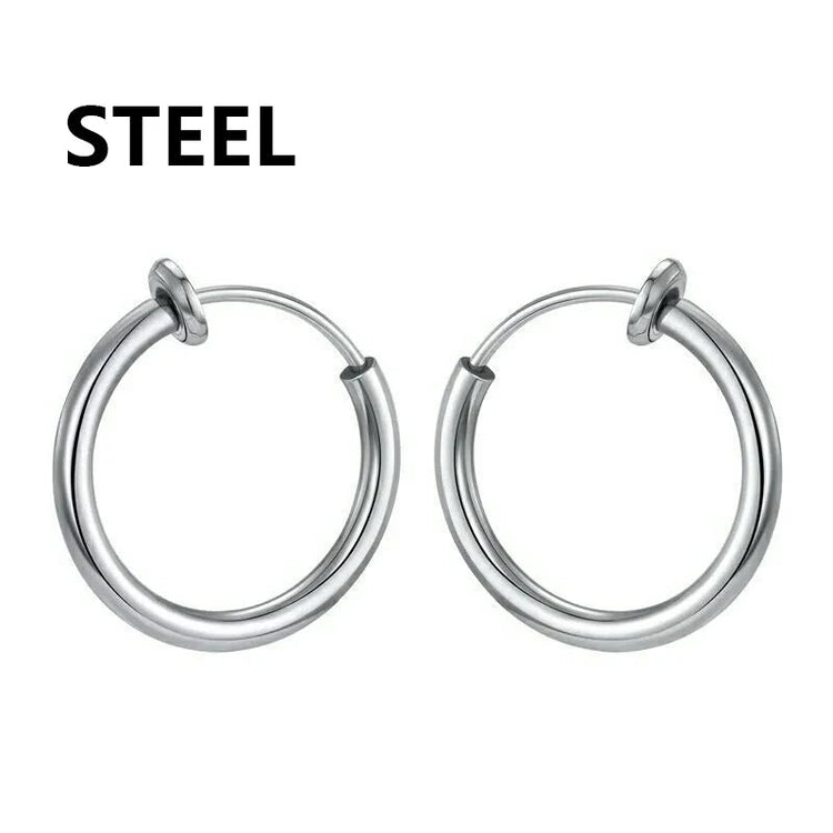 1/16 paia di orecchini a bottone magnetici da uomo in acciaio inossidabile con croce Non penetrante orecchini a cerchio Unisex CZ Magnet Clip on Earring platinumshop