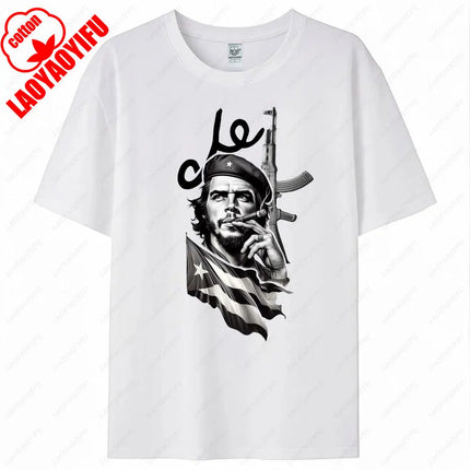 Che Guevara Shirt Rebel Cuban Shirt Guerrilla Revolution Casual Short Sleeve Men's High Quality Cotton T-Shirt