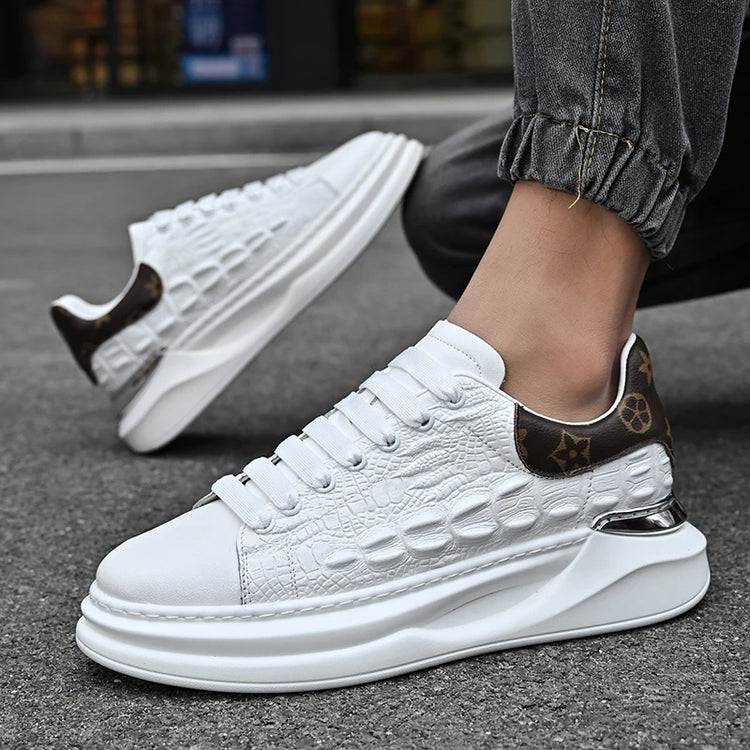 Leather Shoes Men's Skateboard Cricket for Men Sports Running Sneakers Male Luxury Designer Flats Platform