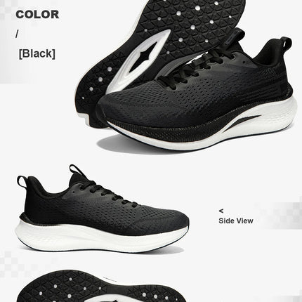 Baasploa Running Shoes Men Carbon Plate Professional Cushioning Anti-slip Sneaker Female Casual Breathable Jogging Sports Shoes PlatiNum