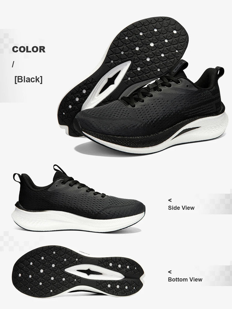 Baasploa Running Shoes Men Carbon Plate Professional Cushioning Anti-slip Sneaker Female Casual Breathable Jogging Sports Shoes PlatiNum