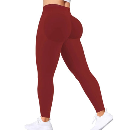 Pantaloni da Yoga Estivi da Donna a Tre Quarti, Vita Alta, Effetto Push-Up, Tinta Unita, Aderenti, Leggings Sportivi per Esercizi