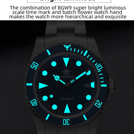 ADDIESDIVE New Gift Watch For Men AD2068 Quartz Watches 39mm Waterproof 200m Ceramic Bezel BGW9 Luminous Diving Leisure Wristwat