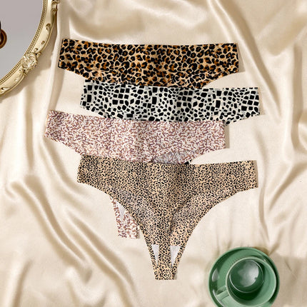 Sexy Thong Women's Underwear Leopard Seamless Panties Female Temptation Elasticity Sports Lingerie Thongs Women G-String Tangas