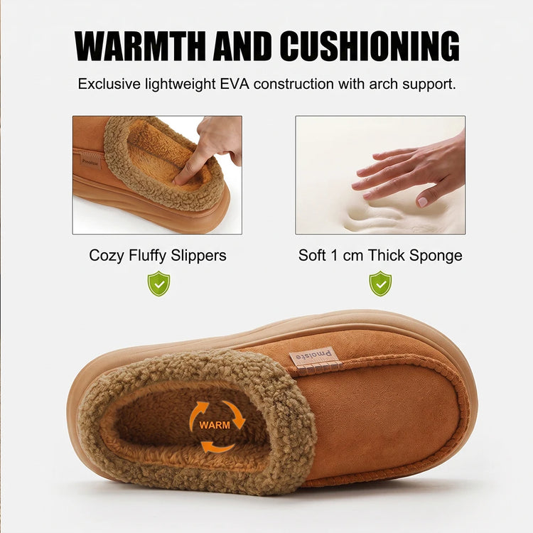 Wide Last Men's Arch Support Slippers EVA anti Slip Thick Sole Comfortable Memory Cotton Cushioning Warm Winter Indoor Shoes
